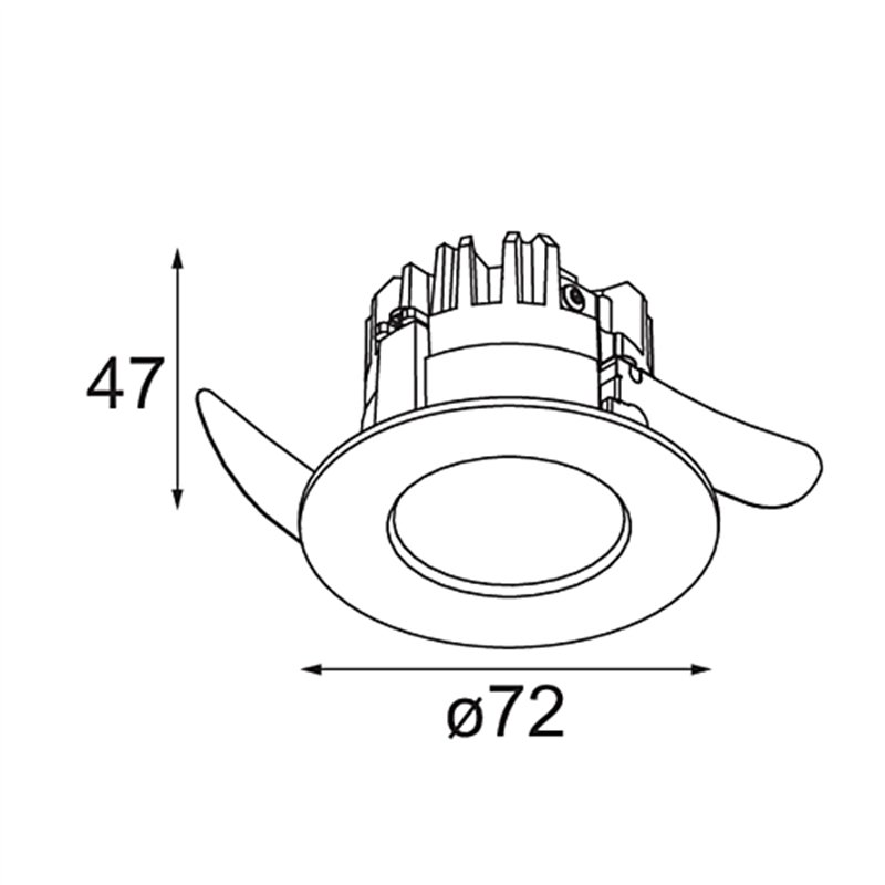 Modular K 72 Recessed 72 1x IP55 LED RD | Einbauspot