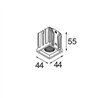 Modular Qbini Square In 1x IP55 LED DE | Spot encastré