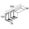 Modular Rektor Surface Adjustable 78x78 2x LED DI | Plafonnier / Applique