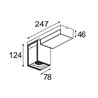 Modular Rektor Surface Adjustable 78x78 1x LED DI | Deckenlampe / Wandlampe