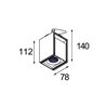 Modular Rektor Semi-Recessed Adjustable 78x78 1x LED DE | Spot encastré