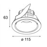 Modular Smart Cake Recessed Adjustable 115 1x LED DE | Spot encastré