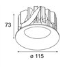 Modular Smart Cake Recessed 115 1x IP54 LED DE | Spot encastré
