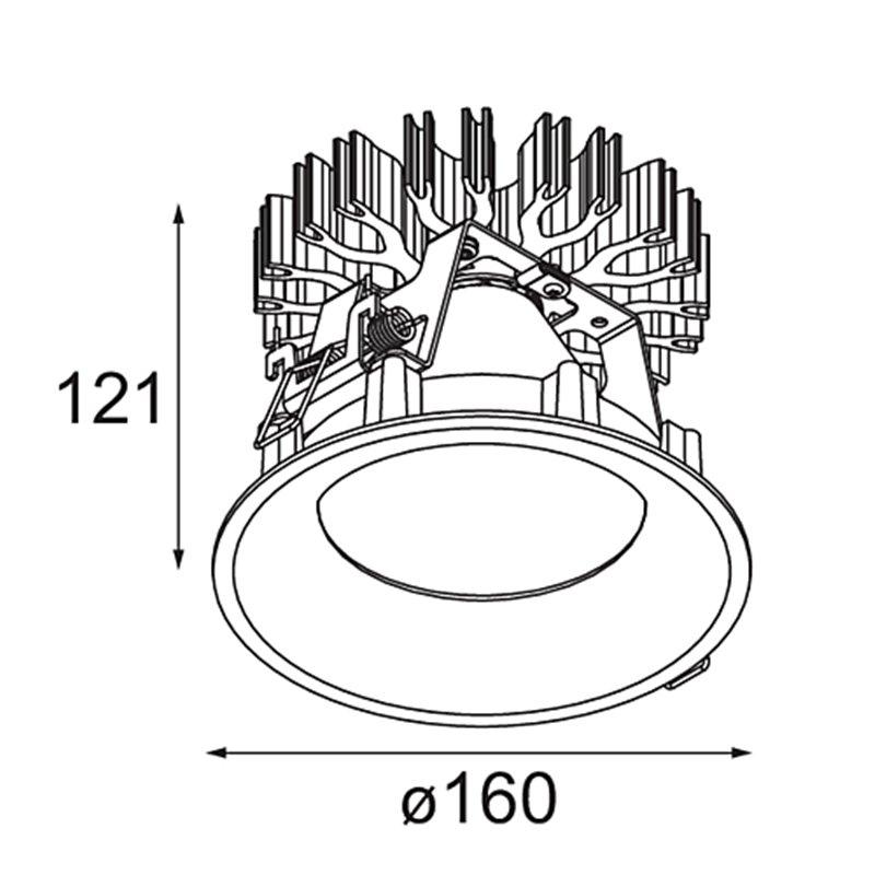 Modular Smart Cake Recessed 160 1x IP55 Diffuse LED DE | Einbauspot