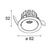 Modular Smart Cake Recessed Adjustable 82 1x LED DE | Spot encastré