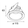 Modular Smart Kup Recessed Adjustable 115 1x LED DE | Spot encastré