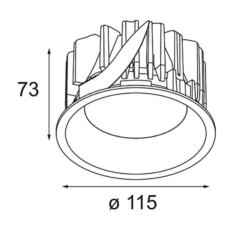 Modular Smart Lotis Recessed 115 1x IP54 LED DE | Spot encastré