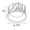 Modular Smart Lotis Recessed 115 1x IP54 LED DE | Einbauspot