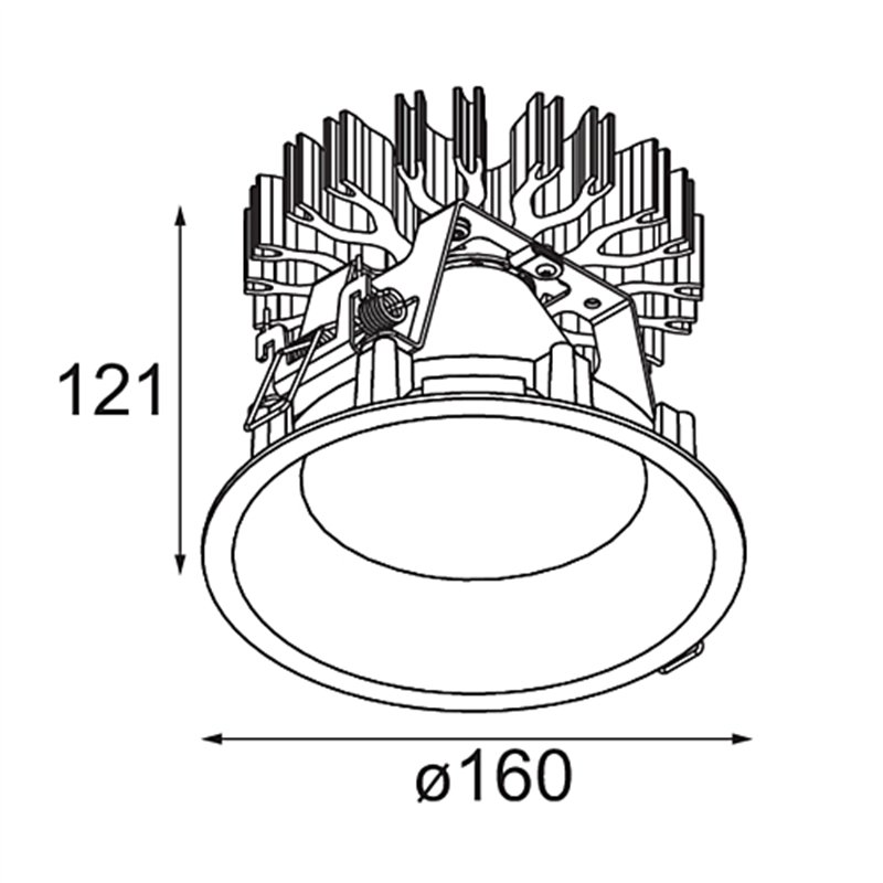 Modular Smart Lotis Recessed 160 1x IP55 LED DE | Spot encastré