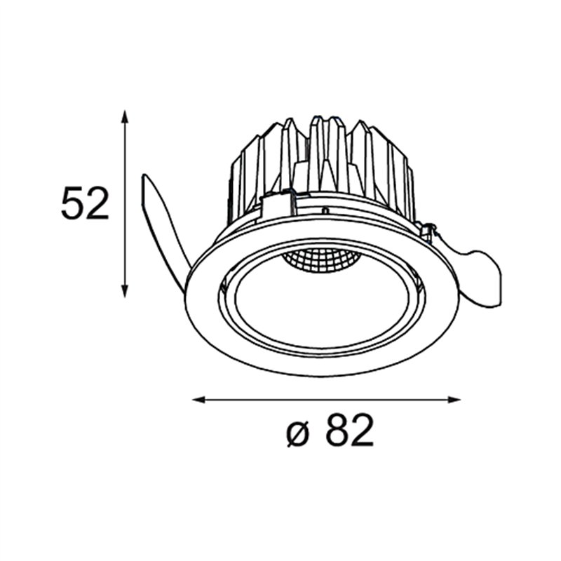 Modular Smart Lotis Recessed Adjustable 82 1x LED DE | Spot encastré