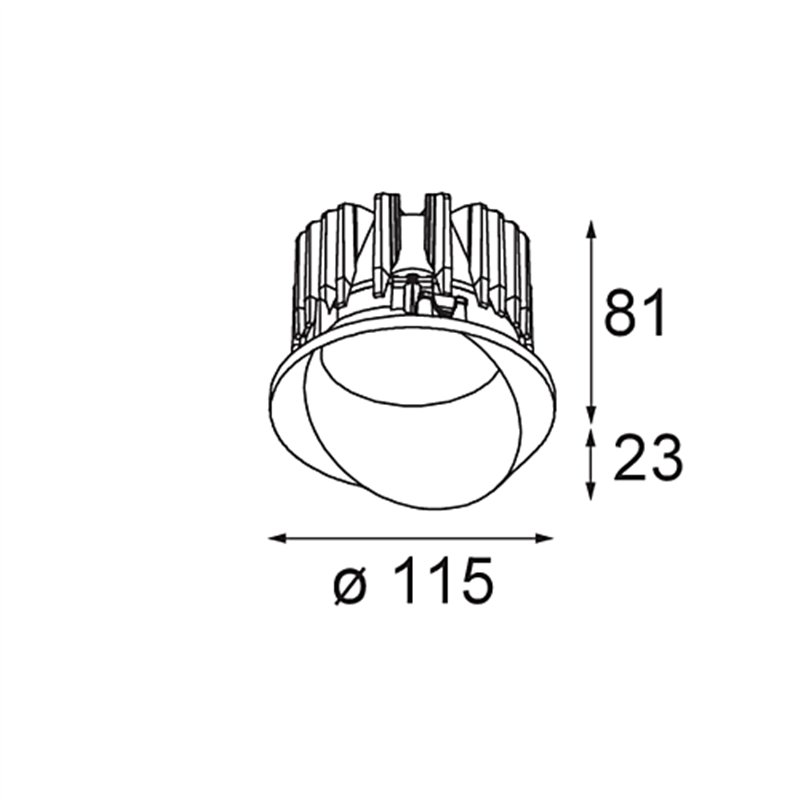 Modular Wink Recessed 115 1x IP54 LED DE | Spot encastré