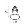 Modular Tetrix Cone Recessed 90 1x IP55 LED DE | Spot encastré