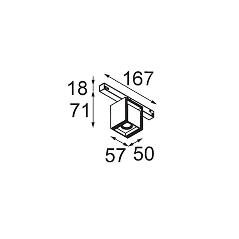Modular Rektor Track 48V Adjustable 57x50 1x LED | Éclairage sur rail