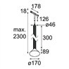 Modular Extruded Track 48V Suspended 46 300 1x LED | Éclairage sur rail