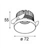 Modular Kup Recessed 72 1x IP55 LED DE | Spot encastré