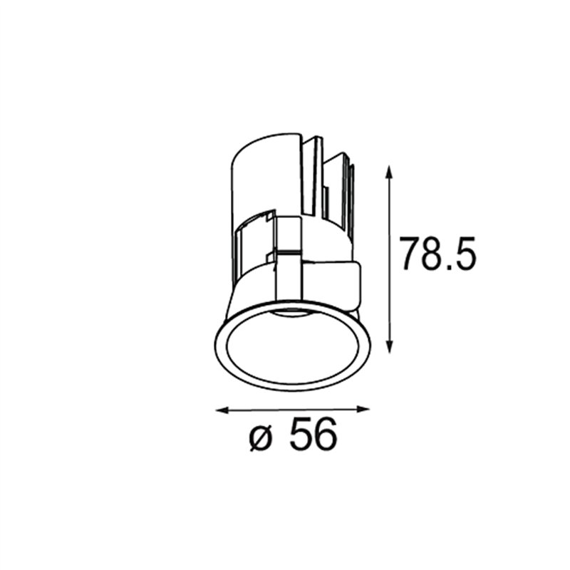 Modular Minude Recessed 56 Outdoor 1x IP54 LED DE | Einbauspot