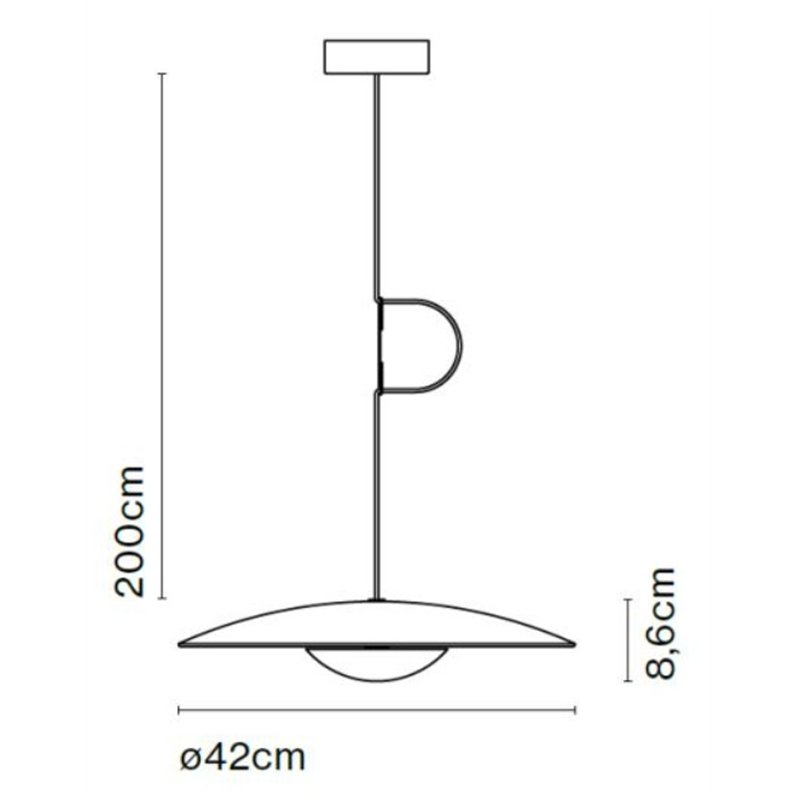 Marset Ginger 42 Oak - White | Lampe à suspension - Outlet