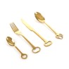 SELETTI Keytlery Ensemble de 24 couverts d'or
