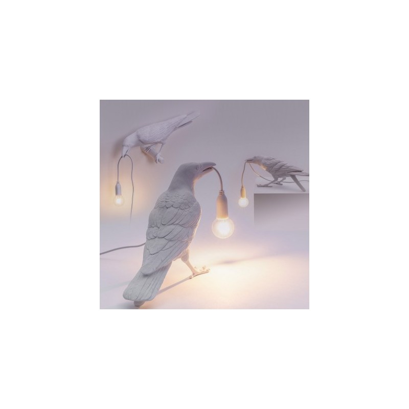 SELETTI Lampe Oiseau Gauche Intérieur Blanc