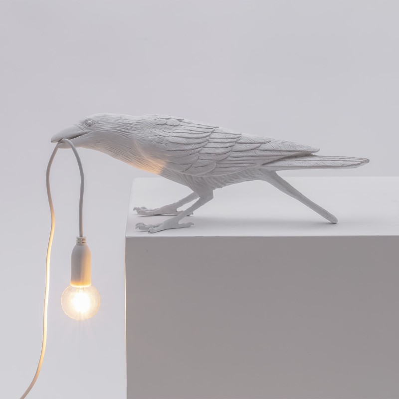 SELETTI Lampe Oiseau En Jouant Intérieur Blanc