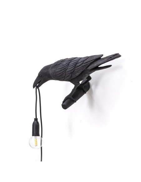 SELETTI Lampe Oiseau Gauche Extérieur Noir