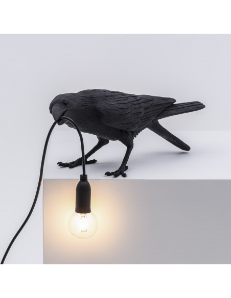 SELETTI Lampe Oiseau En Jouant Intérieur Noir