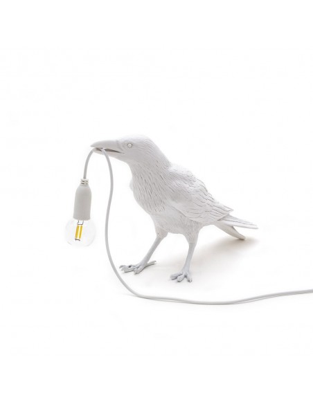 SELETTI Lampe Oiseau En Attente Extérieur Blanc