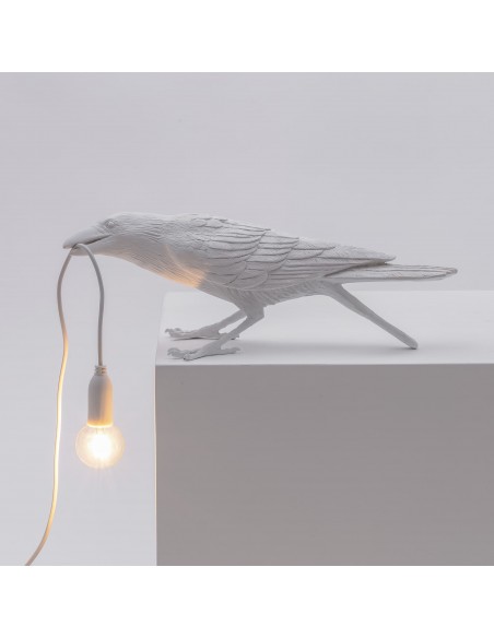 SELETTI Lampe Oiseau En Jouant Extérieur Blanc