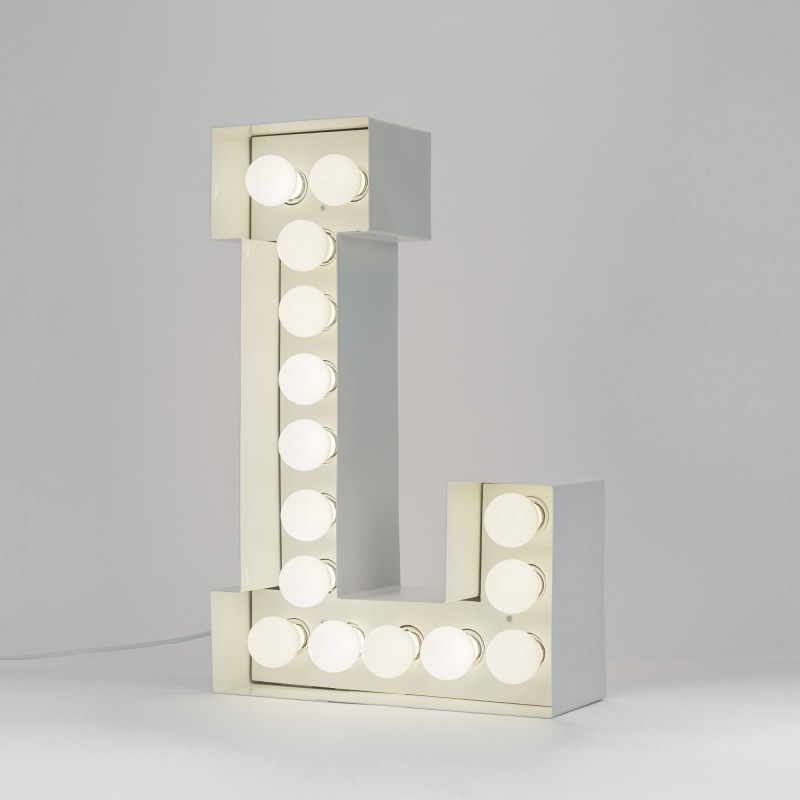 SELETTI Vegaz Lettre métal avec LED - L