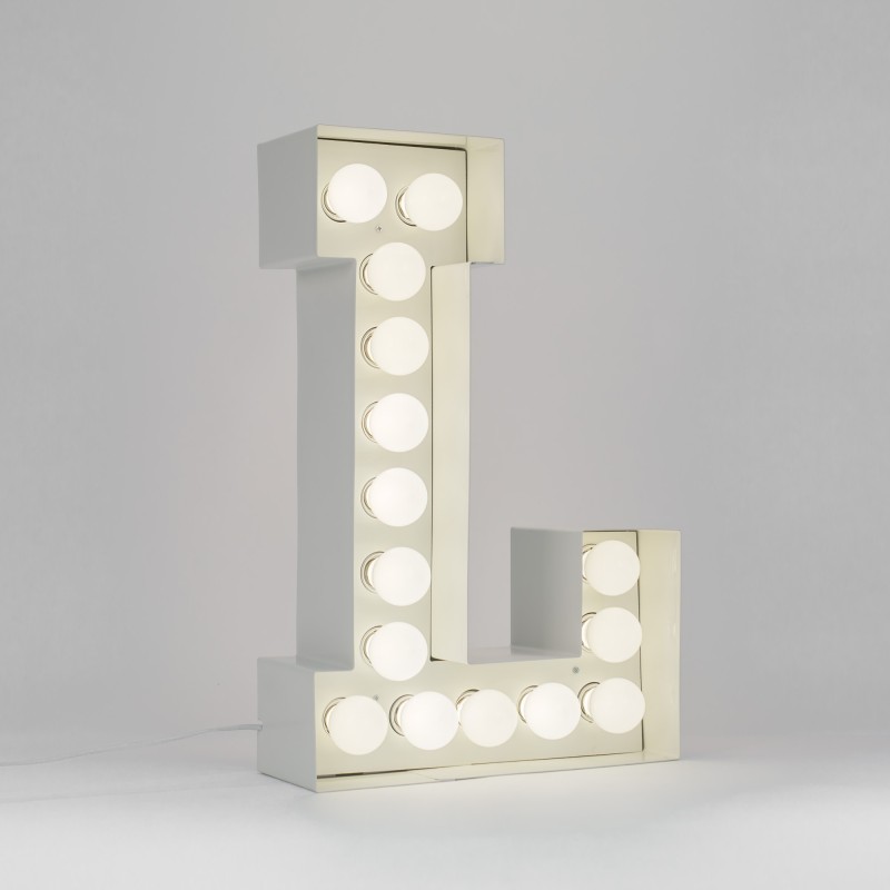 SELETTI Vegaz Lettre métal avec LED - L
