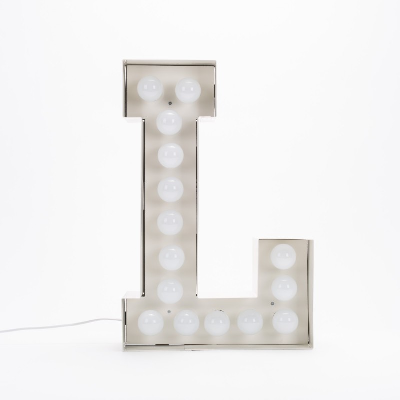 SELETTI Vegaz Lettre métal avec LED - L
