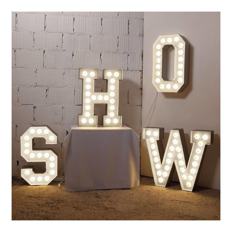 SELETTI Vegaz Lettre métal avec LED - L