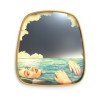 SELETTI Toiletpaper miroir avec cadre d'or - fille de la mer