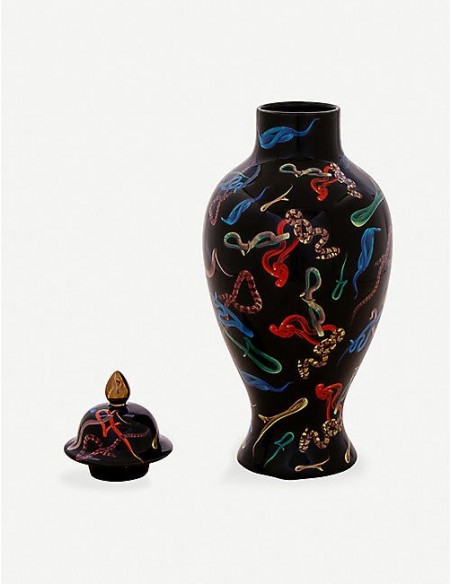 SELETTI Toiletpaper vase en porcelaine - serpents