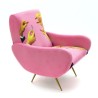 SELETTI Toiletpaper Fauteuil  - Rose - Rouges à lèvres