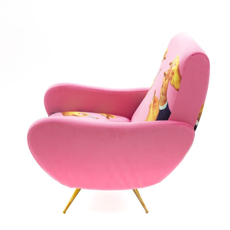 SELETTI Toiletpaper Fauteuil  - Rose - Rouges à lèvres
