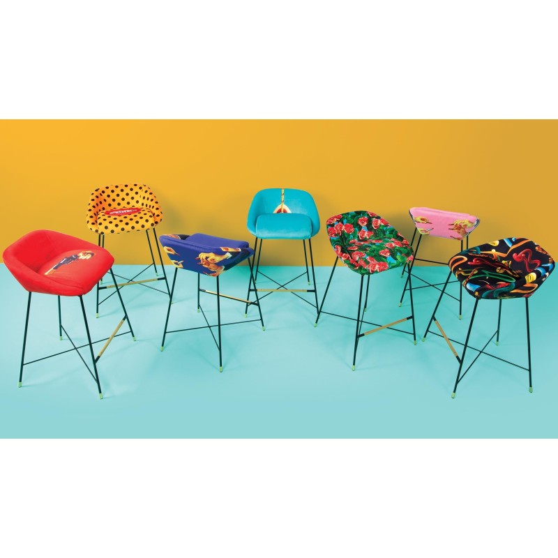 SELETTI Toiletpaper High Stool - Lipsticks