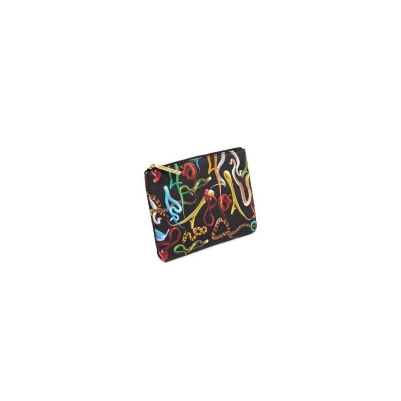 SELETTI Toiletpaper Sac de beauté  "carré" 21x15,5 - SERPENTS