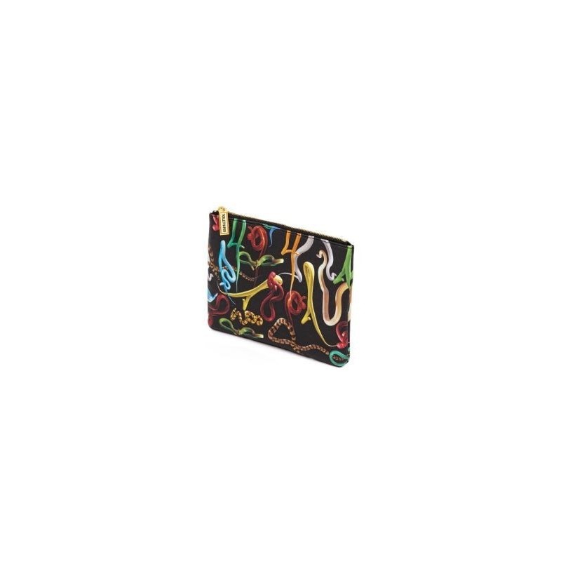 SELETTI Toiletpaper Sac de beauté  "carré" 21x15,5 - SERPENTS