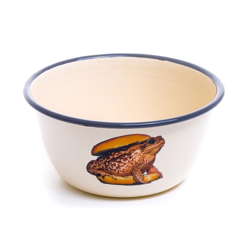 SELETTI Toiletpaper bowl metal enameled - toad
