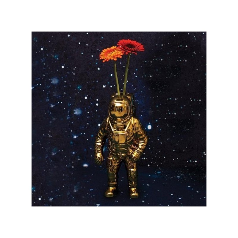 SELETTI Starman Vase porcelaine Cosmic Diner - Or