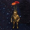 SELETTI Starman Vase porcelaine Cosmic Diner - Or