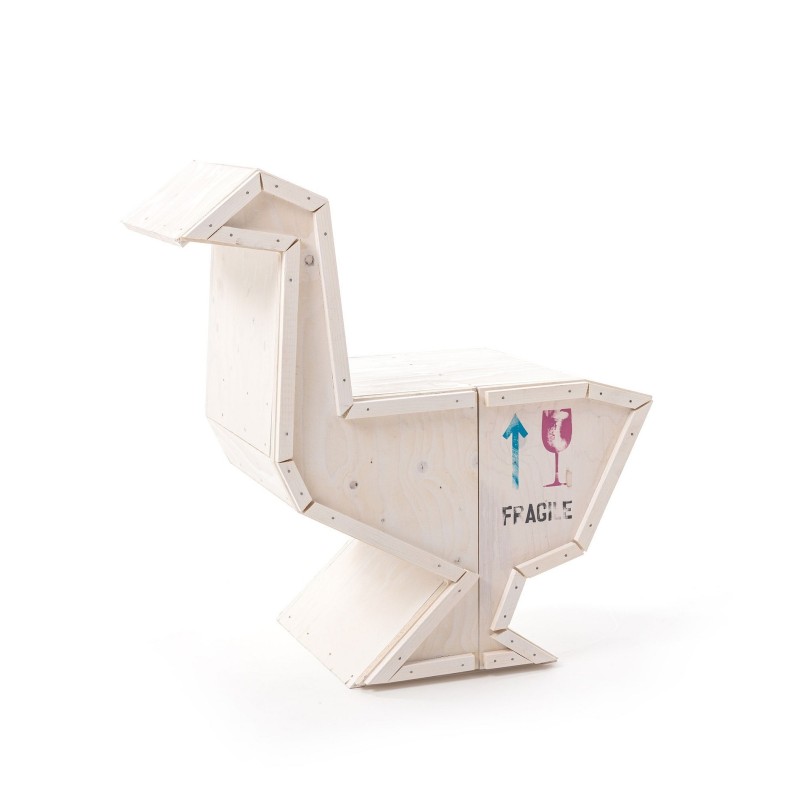 SELETTI Sending animals 2.0 Armoire en bois SELETTI - oie