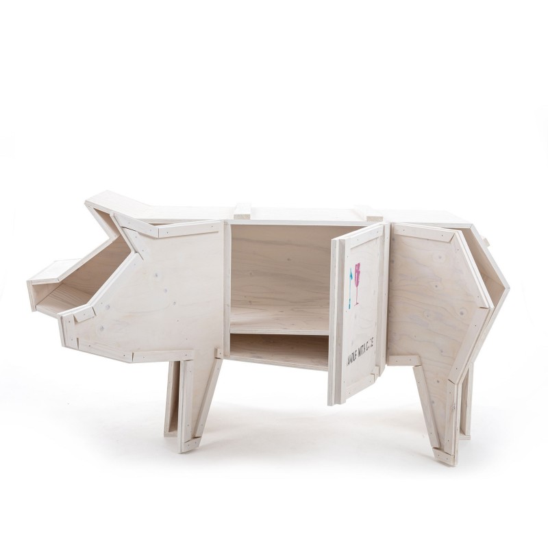 SELETTI Sending animals 2.0 Armoire en bois SELETTI - cochon