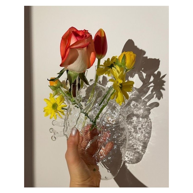 copy of SELETTI Vase in porcelain "Love In Bloom" - Transparant