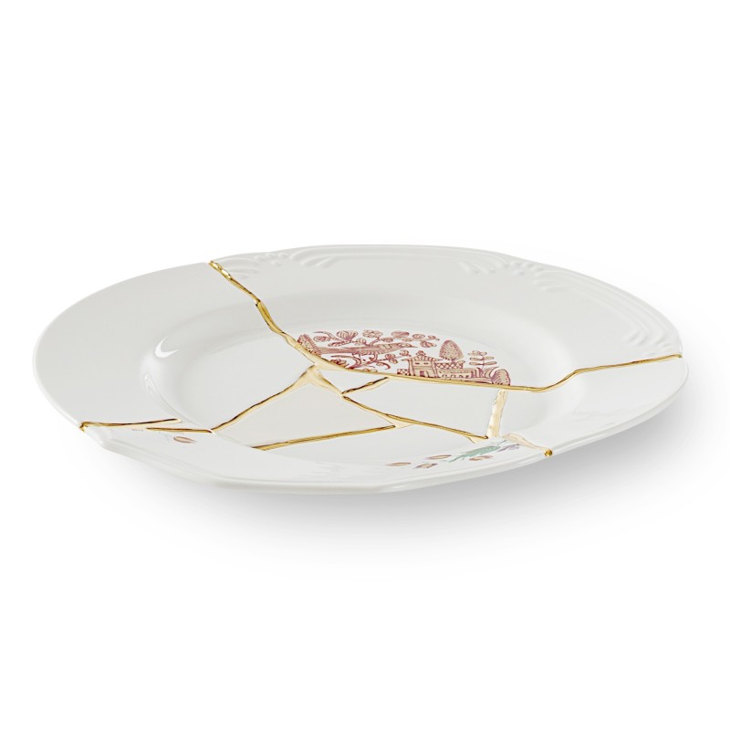 SELETTI Kintsugi Porcelain plate n'3