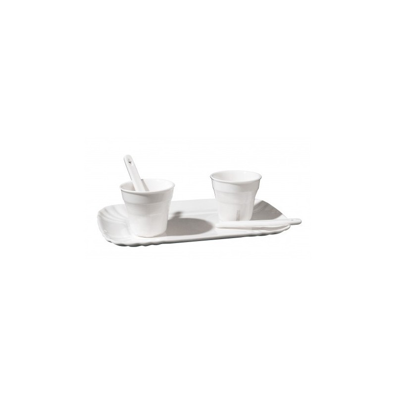 SELETTI coffee set 2 cups + 2 stirrers + 1 tray