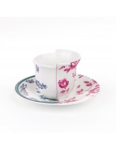 SELETTI Hybrid Tasse à café + assiette porcelaine  - Leonia