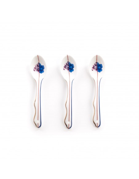 SELETTI Hybrid Porcelain Spoon Set of 3 - Armilla