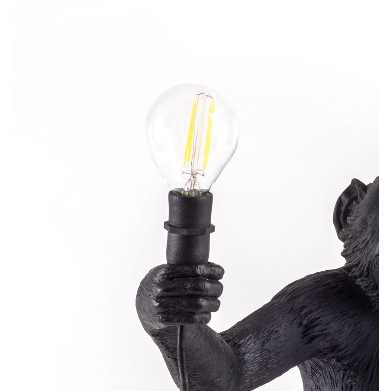 SELETTI Singe Lampe Debout Noir - Extérieur